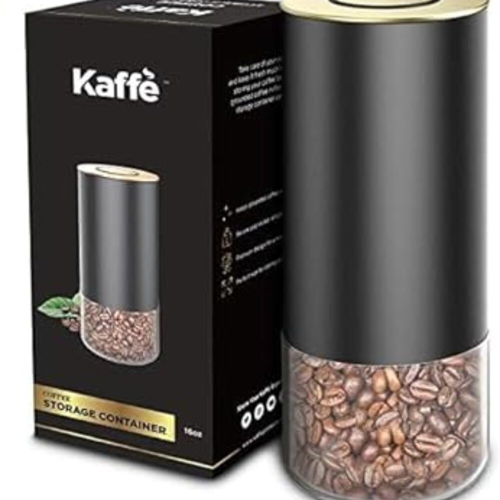 Kaffe Glass Coffee Canister (16oz) w/Airtight Lid
